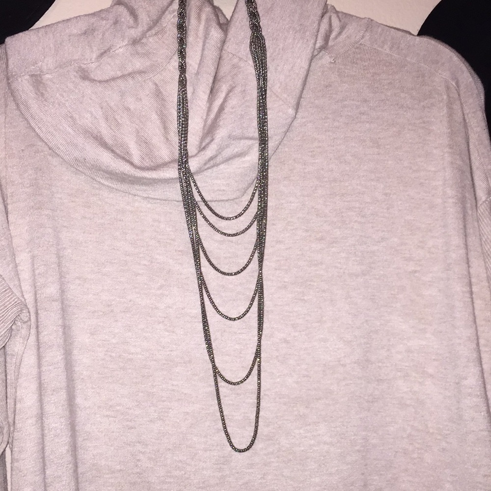 Metal layered necklace